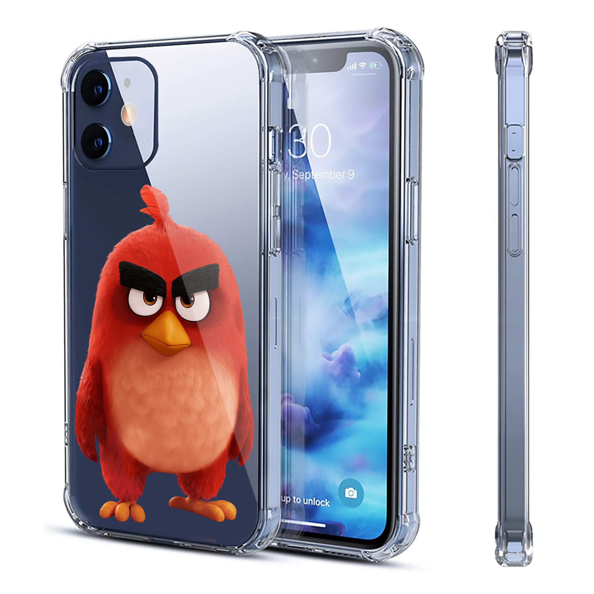 （画像用） Angry Birds アングリーバード 【iPhone 12シリーズ対応】透明スマホケース（クリアソフトケース）